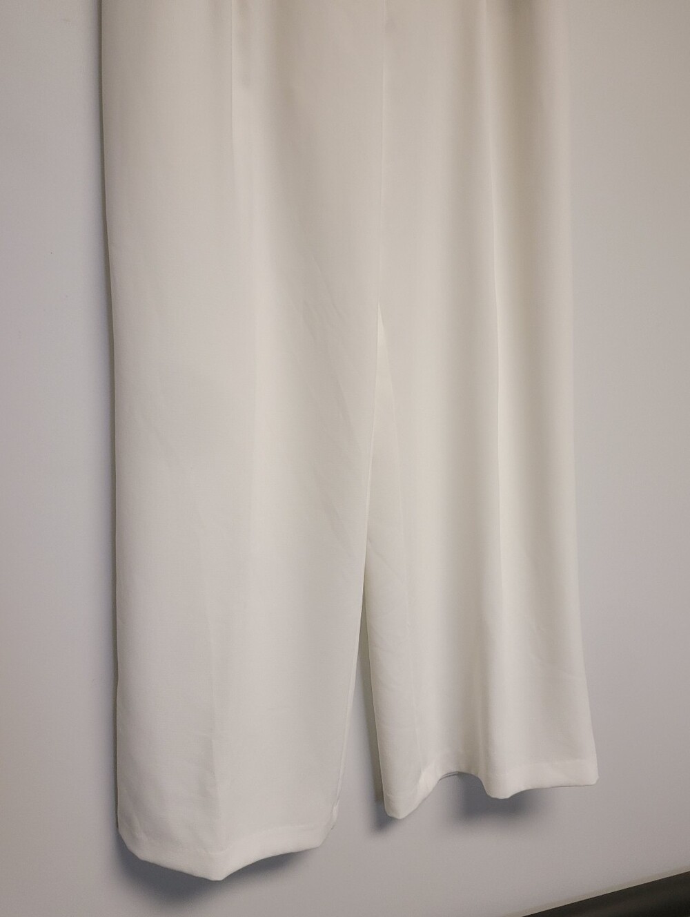 NWT Zara High Waist Wide LegPants in Oyster White XL - Picture 7 of 9